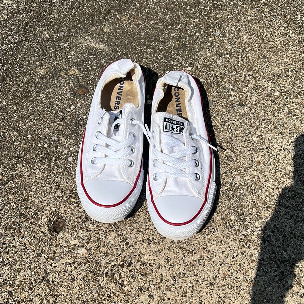 Converse White and Red Classic Sneakers